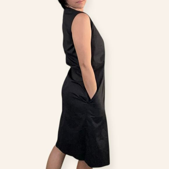 NWT Carla Fernández Black Sleeveless Wrap Dress 100% Cotton (super soft) Large - Picture 5 of 10